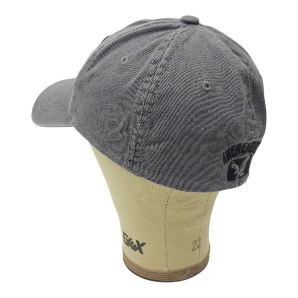 American Eagle AE Logo Dad Hat Fitted S/M Casual Streetwear Baseball Cap Gray - Picture 10 of 14